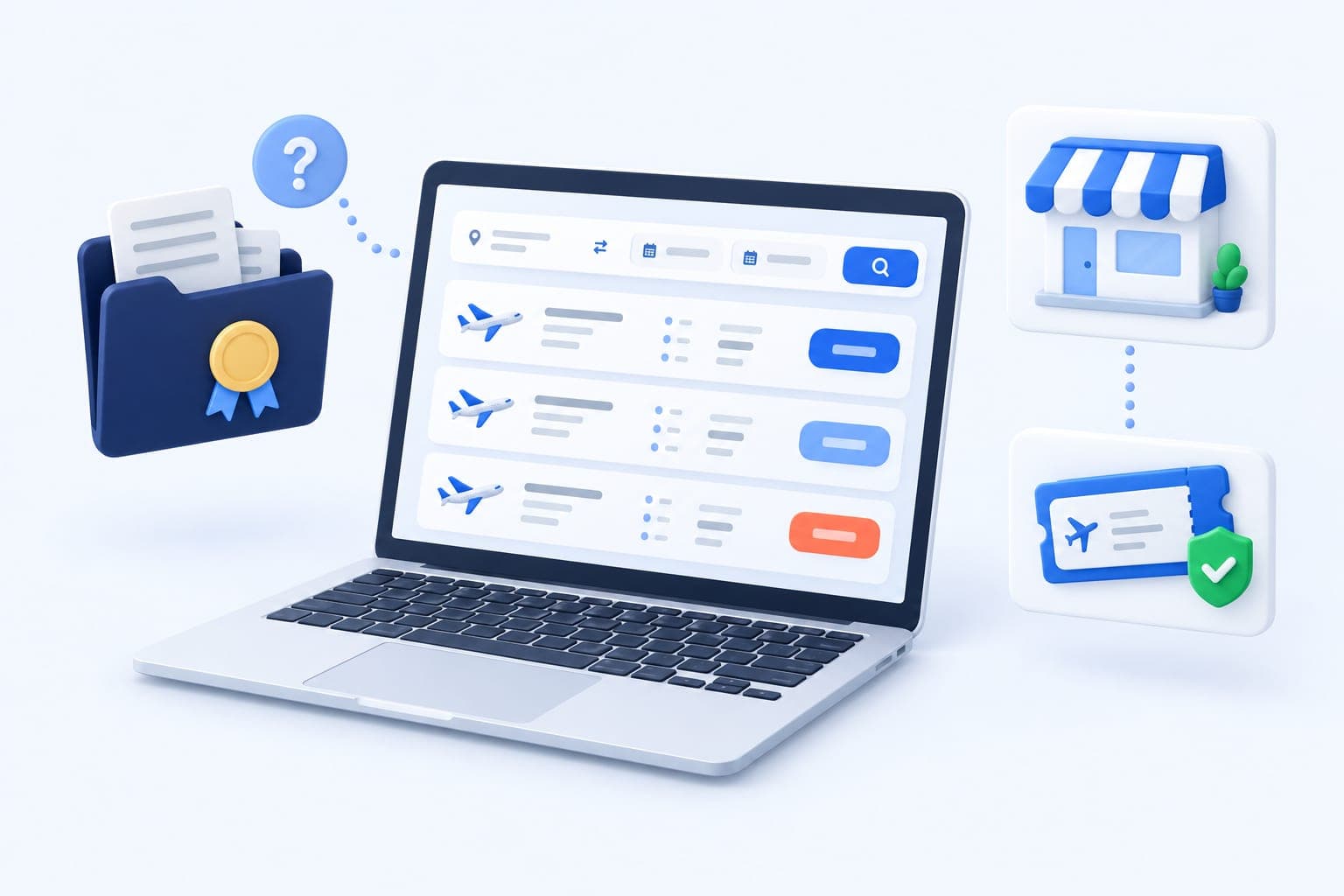 Do you need IATA to sell flights: a flight booking site joined to a ticketing partner, beside an accreditation folder