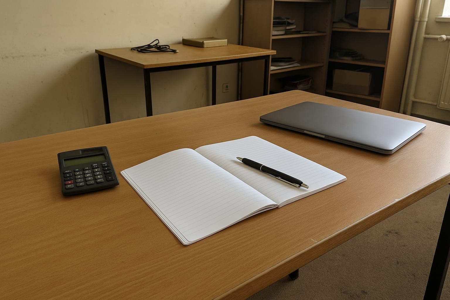 A calculator and a notebook on a desk, the tools behind how travel agencies make money