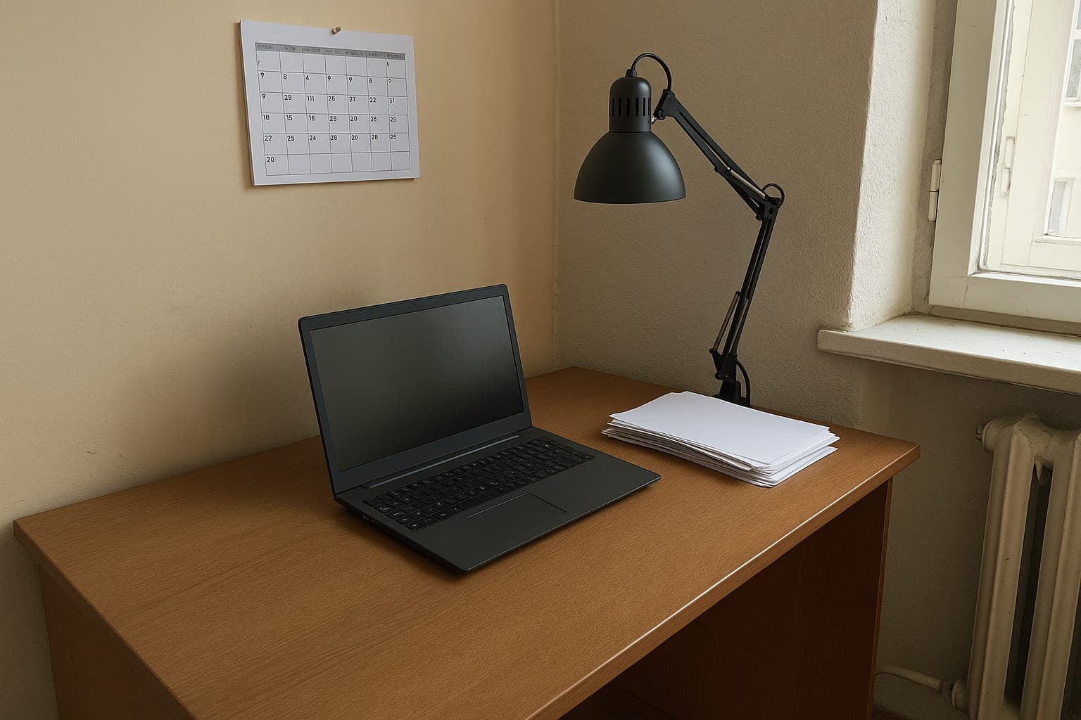 A home office desk set up to run a travel agent website
