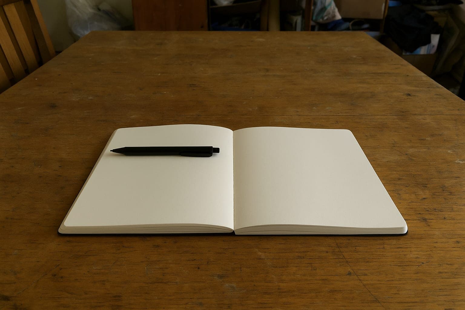 Side by side Two blank notebooks side by side on a table